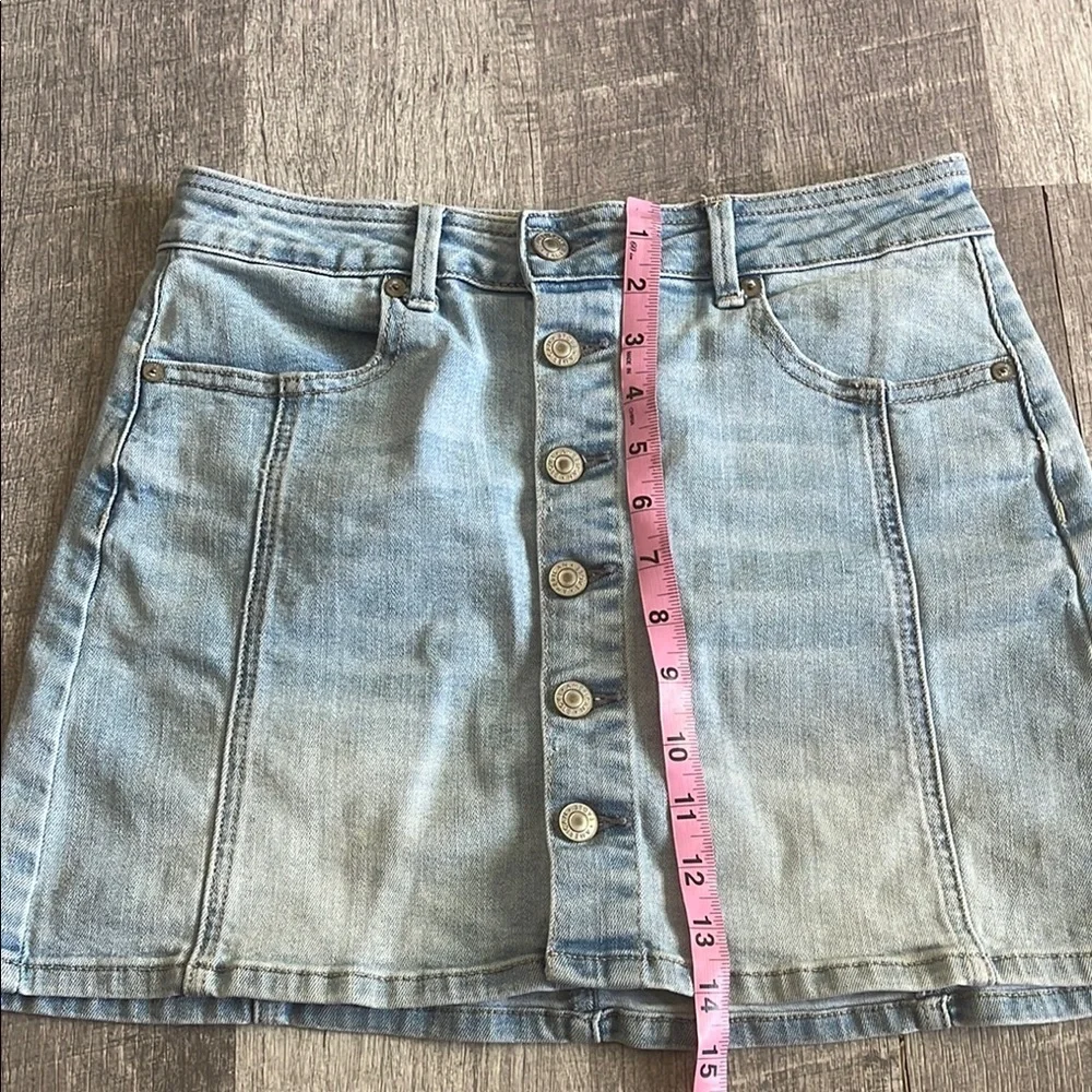 American‎ Eagle Button-Up Denim Mini Skirt
